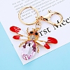 Alloy Rhinestone Dragonfly Keychain Cute Men and Women Bag Pendant Keychain PW-WG71D3A-03-1