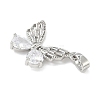 Brass Micro Pave Cubic Zirconia Pendants KK-I355-07P-2