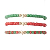 3Pcs Glass Beaded Stretch Bracelets BJEW-JB12440-2