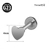 G23 Titanium 17 Gauge Threadless Labrets WGEEA58-14-1