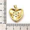 Rack Plating Brass Micro Pave Cubic Zirconia Pendants KK-L226-001G-02-3