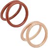4Pcs 2 Colors Wood Round Shaped Handles Replacement FIND-WR0001-76-1