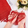 Polyester Latin Fringe Lace OCOR-WH0064-43B-3