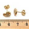Rack Plating Brass Micro Pave Clear Cubic Zirconia Stud Earrings EJEW-K299-01G-F-5