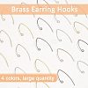 SUPERFINDINGS 80Pcs 4 Colors Brass Earring Hooks KK-FH0004-45-4