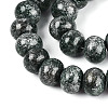 Opaque Baking Paint Glass Beads Strands GLAA-Q110-03A-14-3