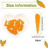 Olycraft 30Pcs PVC Carrot AJEW-OC0003-14-2