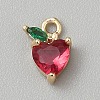 Brass Pave Cubic Zirconia Pendants KK-WH0108-33J-1