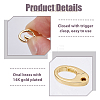 4Pcs Brass Spring Gate Rings KK-HS0001-91G-4