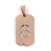 Ion Plating(IP) 304 Stainless Steel Pendants STAS-O127-C08-2