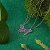 2Pcs Matching Butterfly Pendant Necklaces Set JN1033A-1-3