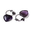 Natural Amethyst Heart Big Pendants G-B073-03R-04-2