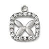 304 Stainless Steel with Crystal Rhinestone Charms RB-CBA8719-01A-P-1