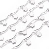 Tarnish Resistant Handmade 304 Stainless Steel Scalloped Bar Link Chains CHS-L024-009P-1