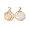 Rack Plating Brass Shell Pendants KK-D087-25G-05-1
