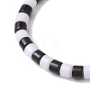 Two Tone Acrylic Column Beaded Stretch Bracelets for Women BJEW-JB10785-3