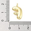 Rack Plating Brass Balloon Letter Pendants KK-C050-01G-F-3