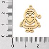 Christmas Theme 304 Stainless Steel Pendants STAS-R003-04G-02-3