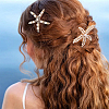 6Pcs 6 Styles Starfish Rhinestone Alligator Hair Clips PHAR-PH0001-18-5
