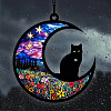 Moon with Cat Window Suncatchers PW-WG7D0D8-07-1