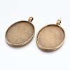 Alloy Pendant Cabochon Settings LS-PALLOY-2422-AB-FF-1