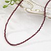 Natural Garnet Beaded Necklaces NJEW-K114-A-A04-1