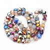 Electroplate Glass Beads Strands X-EGLA-T008-22-2