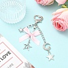 Alloy Rhinestone & Glass & CCB Plastic & Polyester Pendant Decorations HJEW-YW00504-4