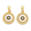 Brass Micro Pave Cubic Zirconia Pendents KK-M303-01G-01-1