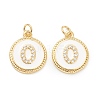 Brass Micro Pave Clear Cubic Zirconia Charms ZIRC-I052-16G-00-2