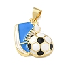 Football Theme Brass Enamel Pendants KK-A303-01C-G02-2