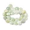 Natural Flat Round Xiuyan Jade Beads Strands G-L245-03A-3