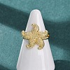 Ocean Brass Cuff Open Rings LS-RJEW-Z129-01G-03-1
