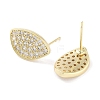 Brass Micro Pave Clear Cubic Zirconia Studs Earring for Women EJEW-S217-G22-2