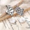 304 Stainless Steel Dangle Stud Earrings EJEW-F354-02P-4