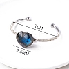 Hand-woven Natural Labradorite Cuff Bangles PW-WGEEB8F-01-2