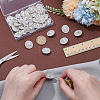 36Pcs 1-Hole Zinc Alloy Shank Buttons BUTT-AR0001-30-4