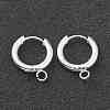 201 Stainless Steel Huggie Hoop Earring Findings STAS-P283-01B-S-1