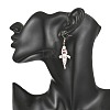 Halloween Glass Seed Bead Dangle Earrings EJEW-MZ00769-02-2