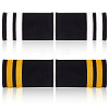 AHADERMAKER 4 Pairs 2 Colors Rectangle Polyester Pilot Epaulettes FIND-GA0003-89-1