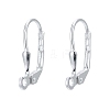 925 Sterling Silver Leverback Hoop Earrings STER-L054-54S-7