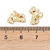 Brass Micro Pave Clear Cubic Zirconia Pendants KK-G544-03G-01-3