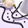 Natural Black Agate Beads Strands G-G391-6mm-01-5