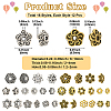 192Pcs 16 Styles Tibetan Style Alloy Bead Caps FIND-PA0001-07-2
