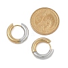 201 Stainless Steel Two Tone Hoop Earrings EJEW-Q002-01G-05-5