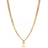 1Pc 304 Stainless Steel Letter Pendant Necklaces NJEW-LP0001-33I-G-1