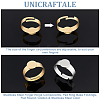 Unicraftale 20Pcs 2 Styles Adjustable 304 Stainless Steel Finger Rings Components STAS-UN0057-19B-5