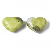 Natural Yellow Mustard Jasper Heart Palm Stone G-S299-121-2