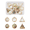 12Pcs 6 Styles Natural Shell Pendant Sets SHEL-CD0001-03-1