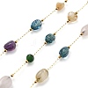 Gemstone & 304 Stainless Steel Beads Link Chains CHS-K021-03G-1